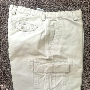 Men’s Docker Cargo shorts freshly pressed from the dry cleaner
